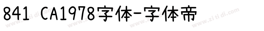 841 CA1978字体字体转换